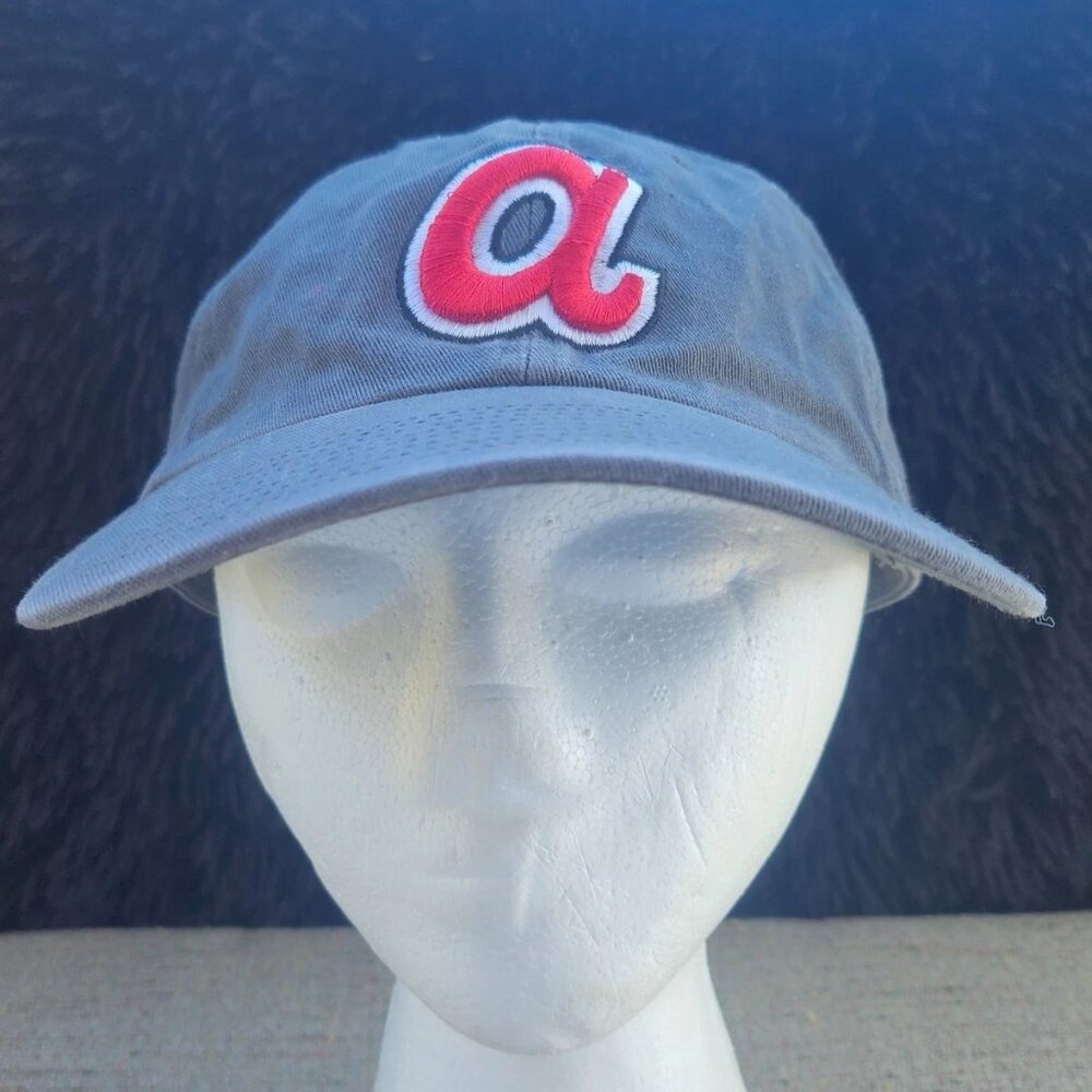 47 Brand Men Hat ATLANTA BRAVES Gray Cotton Sport Baseball Hat